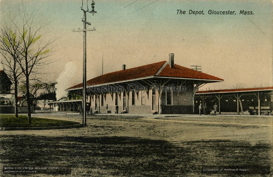 Postcard: The Depot, Gloucester, Massachusetts